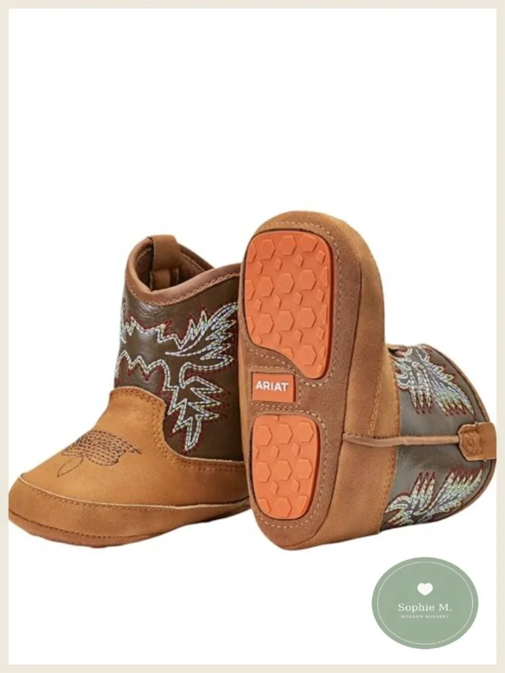 ARIAT Infant Unisex Western Boots Pull-On Hook Eye Closure Ankle Bootie